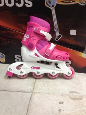 Patines Niñas Y 3 Ruedas Tallas 31 Hasta 42 Con Todo