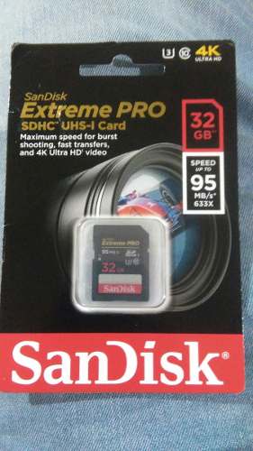 Sandisk Extreme Pro 32gb 4k Speed 95 Mb