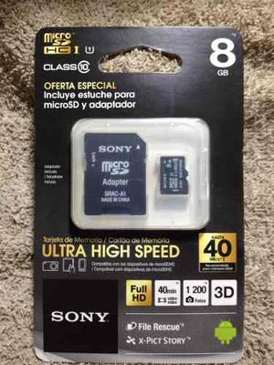 Sony Micro Sd Hc I Ultra High Speed Memoria 8 Gb Clase 10