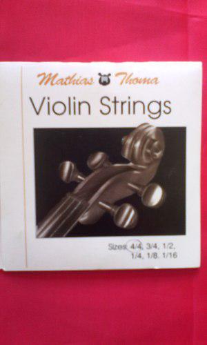 Cuerdas Re Tercera Para Violin Mathias Thoma C/u