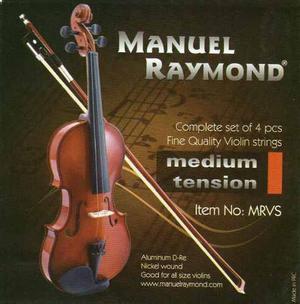 Juego De Cuerdas Para Violin Marca Manuel Raymond