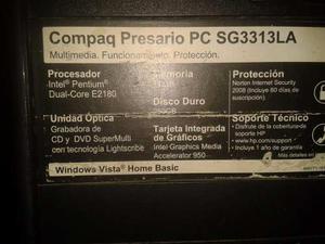 Cpu Compaq Presario Intel Dual Core 250gb