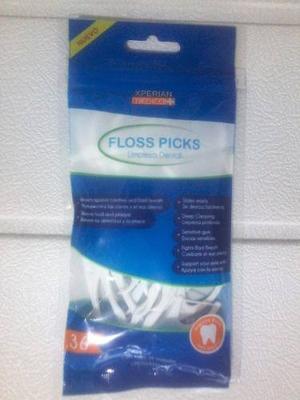 Floss Picks Hilo Dental Importado 36 Unidades