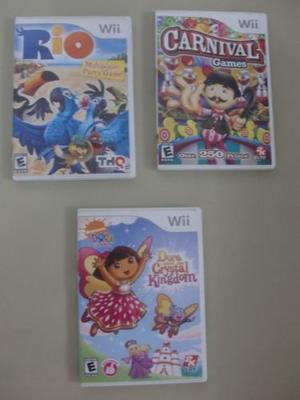 Juegos De Wii Originales Casi Sin Uso Dora, Rio Y Carnival