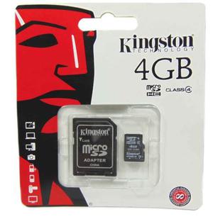 Memoria Micro Sd Con Adaptador De 4 Gb Kingston