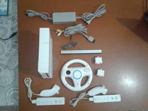 Nintendo Wii Original Sin Chipear+ 2 Controles+ Volante