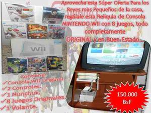 Nintendo Wii Poco Uso Totalmente Original (consolas Y Juegos