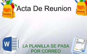 Planilla De Word Acta De Reunion