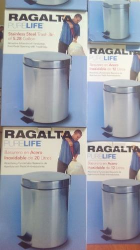 Papeleras De Acero Inoxidable Ragalta 5l - 12l Y 20litros.