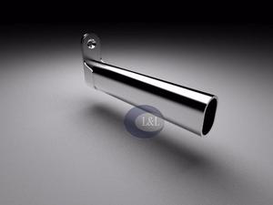 Tubo Ovalado Aluminio Brillante Para Closet De 3mts