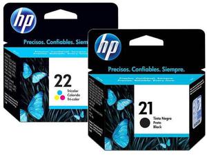 Combo Cartuchos Hp 21 Negro Cartucho Hp 22 Tricolor 100%orig