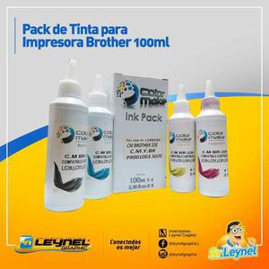 Tinta Pack Brother Marca Color Make 4x100ml Cmyk