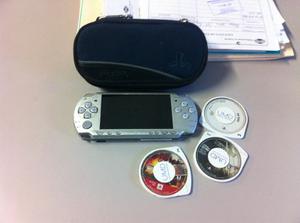 Psp Sony  + Estuche + Forro + 3 Juegos Originales