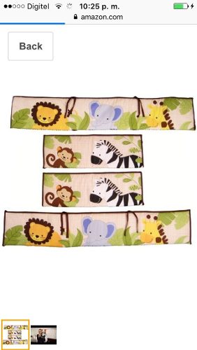 Bumper Protectores Para Corral De Bebe De Animales Salvajes