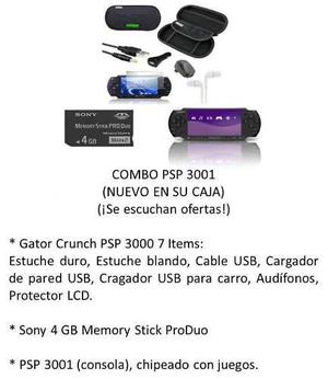 Psp  Nuevo Combo Básico Más Accesorios