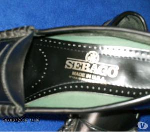 Zapatos Sebago Tipo Mocasín #9 Negros, Poco Uso