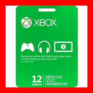 Membresía Xbox Live Gold 12 Meses.