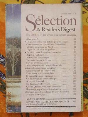 Revista Selecciones De Reader´s Digest (francesa)