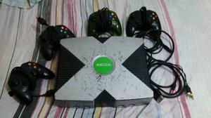 Xbox Clasico Gris, 4 Controles Y Juegos Leer Descripcion