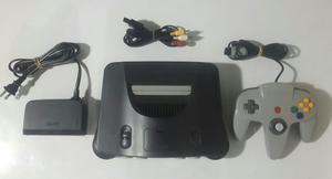 Nintendo 64 Con Cables Y Un Control Original Palanca Derecha