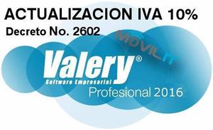 Licencia Actualización Iva10% Valery Profesional