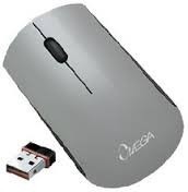 Mouse Inalambrico Omega Slim Plateado