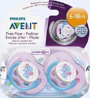 Philips Avent Set De 02 Chupones Niña Free Flow 6-18 Meses