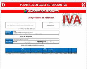 Plantilla En Excel Comprobante Retención Iva Declaración
