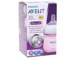 Tetero Biberon Bebe Philips Avent Natural 4 Oz 125 Ml Rosado