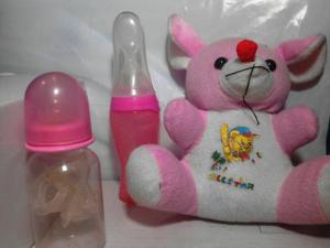 Tetéro De Cuchara, Tetero Pequeño, Peluche Combo Bebé