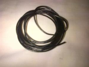 Cordón De Cuero Negro Para Bisutería Artesanía 1,64cm