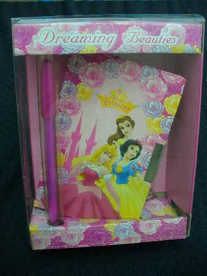Diario Princesas Disney Candado Y Bolígrafo