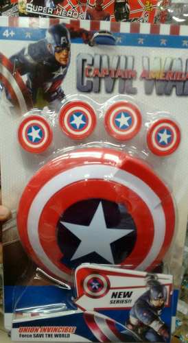 Escudo Capitán América Lanza Tazos, Luz Y Sonido Pequeño