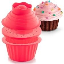 Molde Silicon 3 Piezas, P/tortas Gelatinas En Forma Cupcake