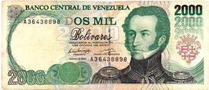 Billete De  Bs Mayo  A8