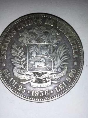 Moneda De Plata De 5 Bs De 