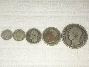 Monedas Antigua Venezolanas De Plata