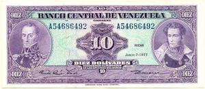 Venezuela - Billete Bs. 10 Junio 
