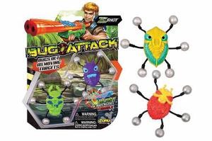 Bug Attack Set De 2 Figuras Blanco Dardos Nerf Babosa