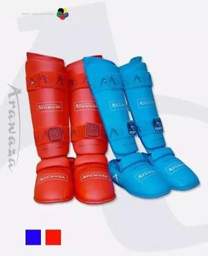 Espinilleras Arawaza Rojas - Wkf Approved Tala L Rojo