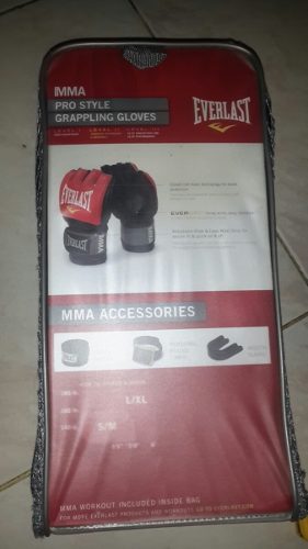 Guante Mma Grapling Everlast Rojo 12 Oz Xl