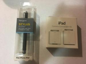 Kit Ipad Conector Usb, Adaptador De Memoria Y Lapiz Tactil