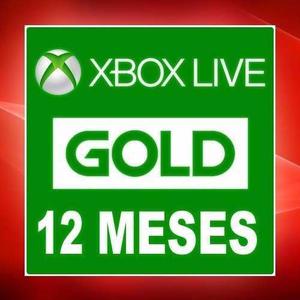 Xbox Live Gold Membresia 12 Meses Región Global Mundial