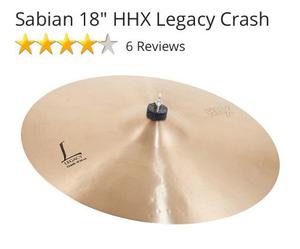 Platillo Crash Sabian Hhx Legacy 18 Signature Dave Weckl