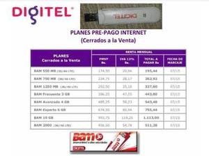 Bam Digitel Pendrive Internet 3g Con Línea