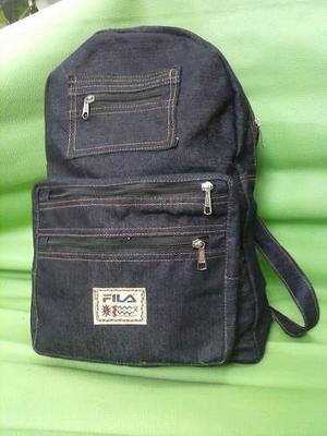 Bolso / Morral Grande En Blue Jeans