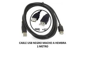 Cable Usb Negro Macho A Hembra 1.80 Metro