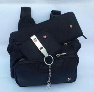 Combo 4x1 Victorinox Bolso+cartera+llavero+portachequera