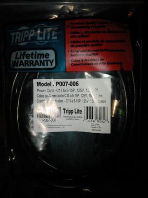 Oferta Cable De Poder Tripp Lite 14awg 15 Amp 1,8 M