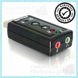 Tarjeta De Sonido 7.1 3d Usb Tipo Pendrive Controles Volume